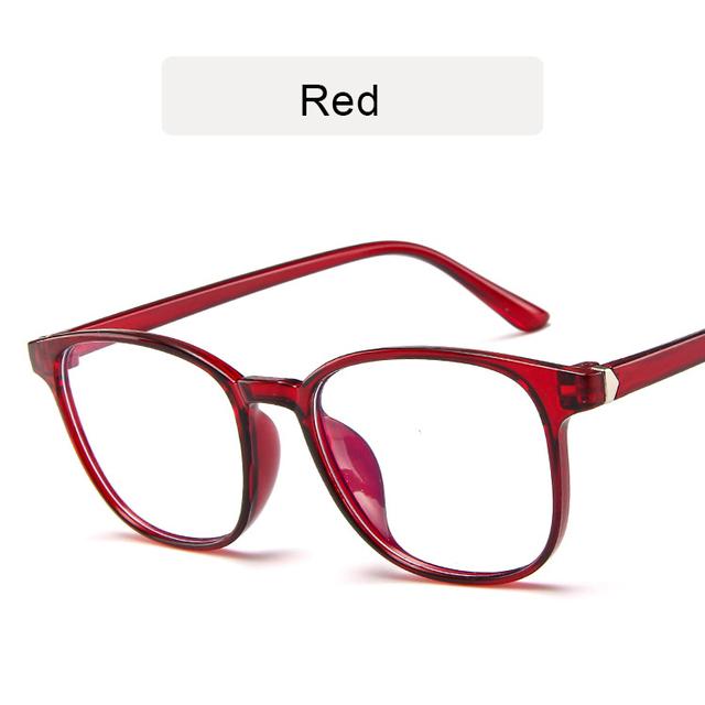 Retro Mens Glasses Frame Fashion Computer Eyeglasses Frame Women Anti-blue Light Transparent Clear Pink Plastic Frame