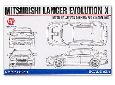 Hobby Design Mitsubishi Lancer Evolution X Набор для детализации для Aoshima 1/24 HD02-0323