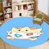 Pokemon Togepi Themed Round Rug HD Print Cute Animal Design Anti-Slip Floor Carpet Bedroom Ornament