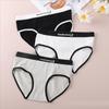 Fashion Sweet Style Pure Cotton Mid-waist Letter Underwear Elastic Comfortable Printed Briefs