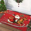 Christmas Door Mat Red Santa Claus Outdoor and Indoor Gingerbread Man Carpet  New Year  Merry Christmas Home Decor Foot Mat