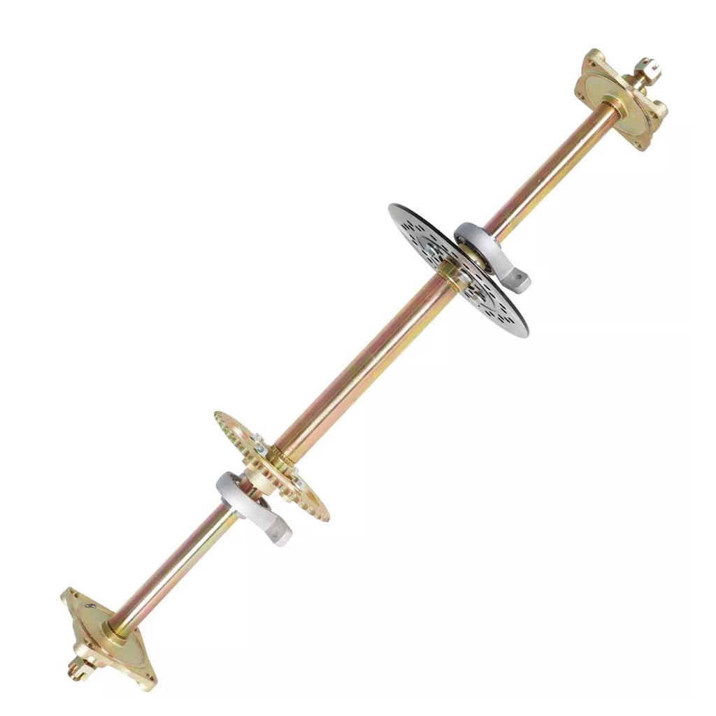 Комплект задней живой оси для картинга 32 дюйма Задняя приводная ось Подушечный блок Звездочка 428 37T 7,5-дюймовый тормозной диск Комплект цепи для