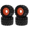 Remote Control Crawler Rubber Car Orange Tires 120*72*69mm 4pcs Replacement for Kyosho Hpi Trax4