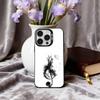 M-Music Art Чехол для телефона с ключом Фа для iPhone 17, 16, 15, 14, 13, 12, 11 Plus, Pro Max Черный Конфетный серебристый чехол для телефона