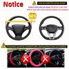37-38cm Car Steering Wheel Cover Skidproof Breathable Leather Steering Wheel Cover Universal Car-styling Car Interior Accessorie