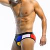 Color Block Swim Brief for Men Stretch Swimwear Pool Party for Men