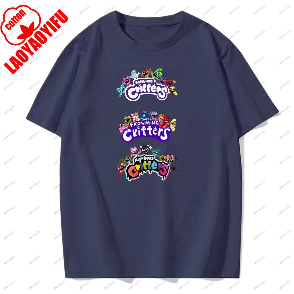 Smiling Critters T-shirts Breathable Camisetas Harajuku Tops Men T Shirt Casual for Daily Wear and Casual Outings