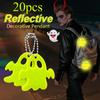 20 Piece Reflective Keychain Set Double Sided Design For Halloween Night Safety Stylish Fun Accessories Ideal Gift Collection