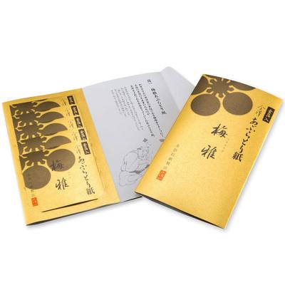 Из Kanazawa Gold Oil промокашка с бумажным золотым листом Ume Miyabi набор [Hakuichi Leaf] 5-книга