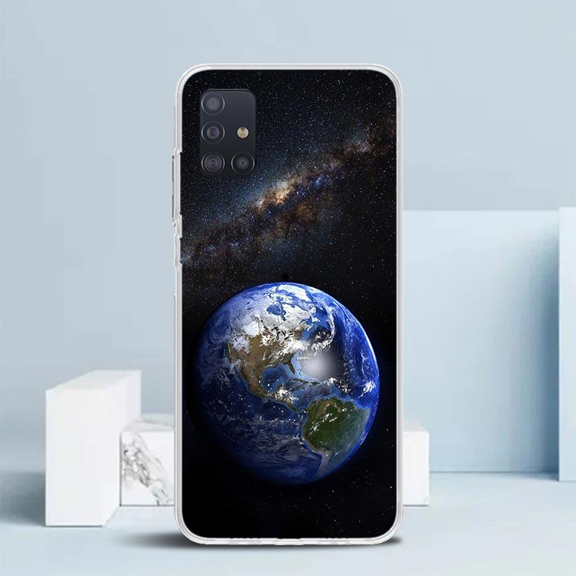 Земные Звезды Космос Мягкий Чехол для Samsung Galaxy A12 A22 A32 A52 A72 A02S Чехол для Телефона Note 20 Ultra 10 S10 Plus A51 A71 A50S A20S