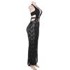 Spring Women's Dress Pure Style Spice Girl Slim Sexy Lace Deep V Cutout Dress