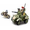 WW2 Северная Африка боевой Humber MK-2 бронеавтомобиль Блоки Наборы кирпичей Классическая модель оружия Детские игрушки, совместимые с Lego