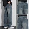 Мужские свободные джинсы широкого кроя - Удобные, универсальные брюки прямого кроя для весны и лета