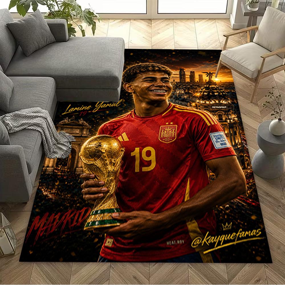 Lamine Yamal's Spain's Golden Moment Floor Mat Suitable for Outdoor Dining Room Kitchen Living Rooms Anti-slip Rug Office home decor Wedding Party Gif
