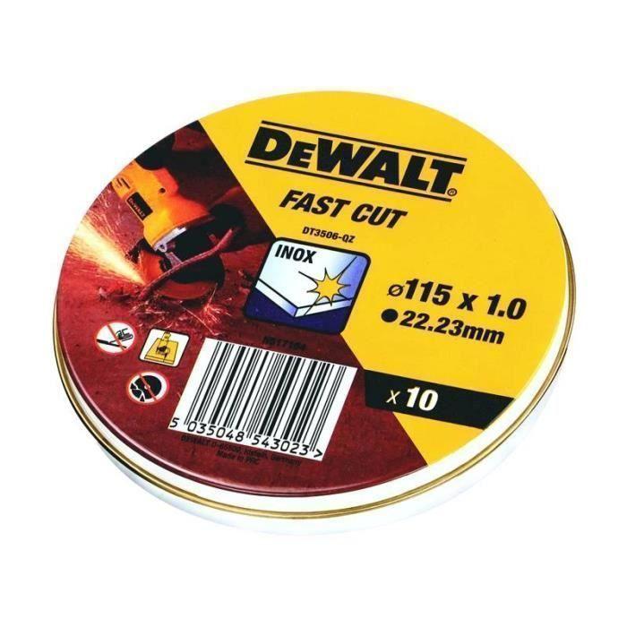 Disque à tronçonner DEWALT - DT3506-QZ - 115mm x 1.0mm - Acier inoxydable