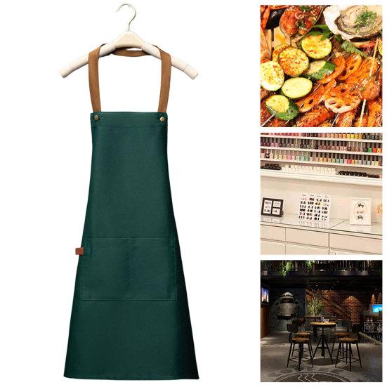 Профессиональный кухонный фартук для мужчин и женщин, водонепроницаемый пылезащитный регулируемый фартук для шеи, идеально подходит для кафе, салонов красоты, работы с ногтями