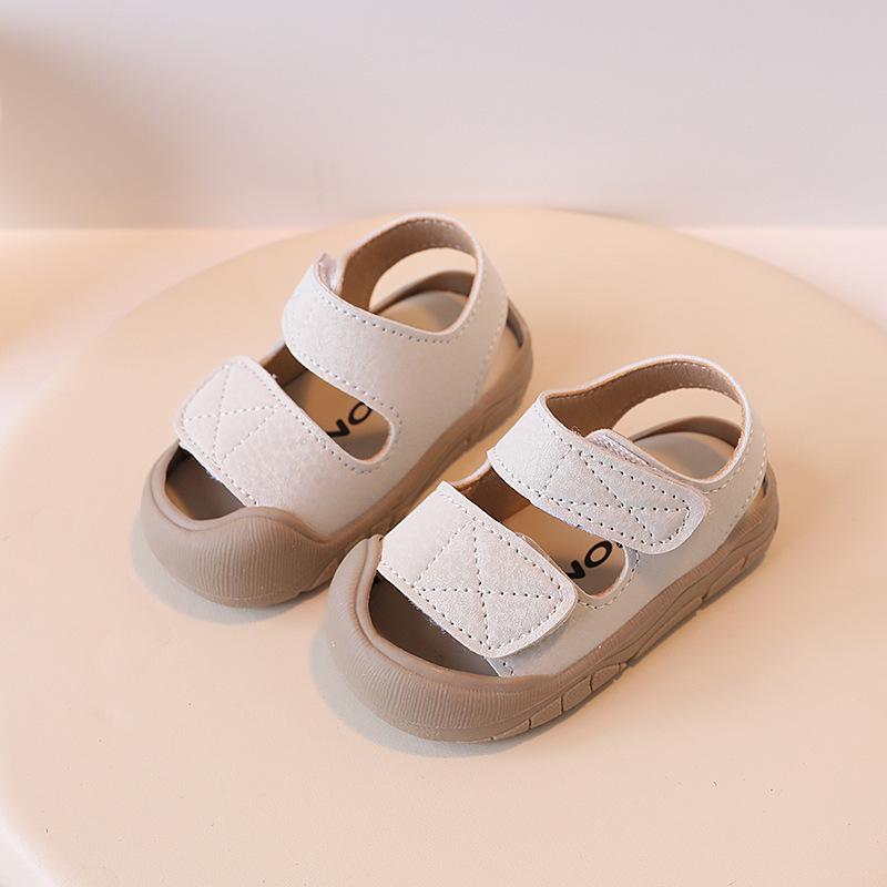 Anti-Collision Baby Sandals - Soft Bottom Closed-Toe Shoes for Toddlers, Boys & Girls (Ages 1-3)