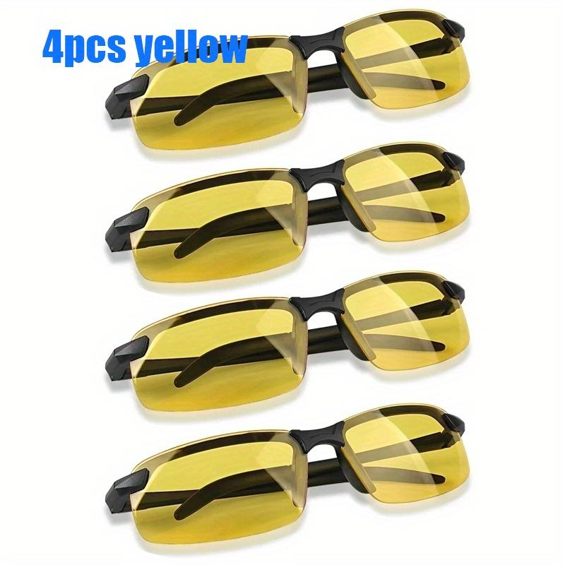 Yellow Night Vision Driving Glasses PC Ultralight Driver Mirror Women Men Night Vision Car Driving Glasses Outdoor Fashion Ornament Jewelry