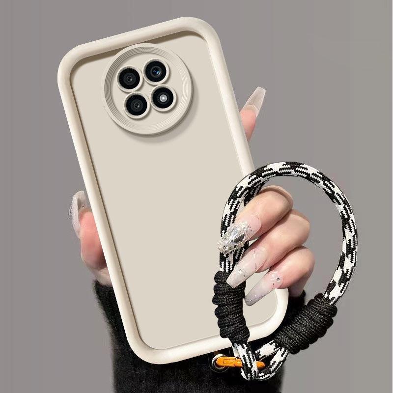 For Honor 50 Lite Case Honor 50 Lite NTN-L22 NTN-LX1 Phone Case Weaving Lanyard Cover Skin Feel Protection Shockproof Case