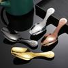 Coffee Spoon Crown Pattern Mirror Polished Stainless Steel Portable Tea Ice-cream Spatula Dining Room Accessories