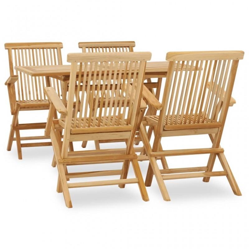 Day and Night - Day and Night Garden Dining Set 5 Pieces Solid Teak Wood