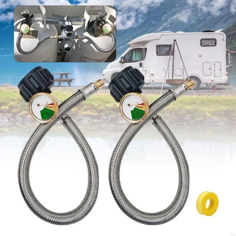 Instrument Propane Regulator Kit Stainless Steel Stainless Steel Hose Kit  Camping