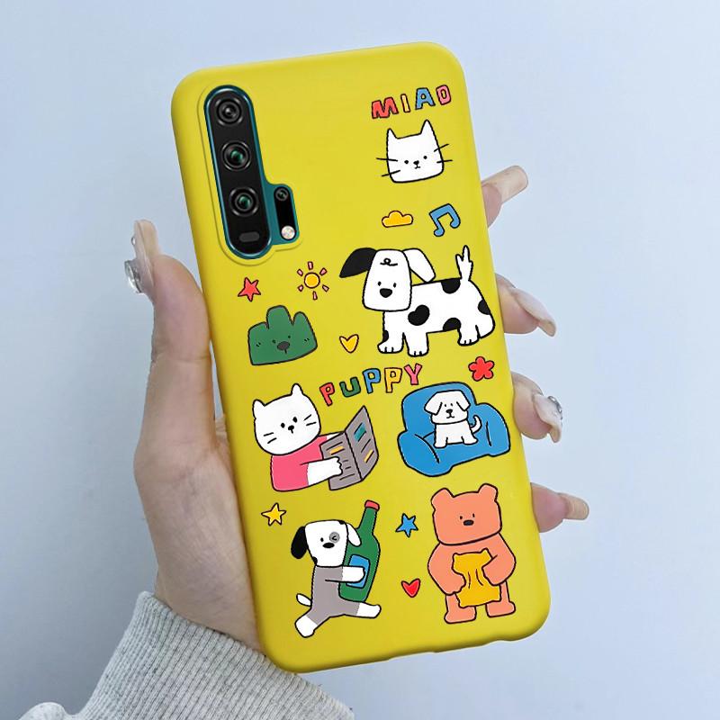 Чехол для Honor 20 Pro Honor20 Pro Задняя сторона Мягкий ТПУ Силиконовый Чехол Милый Мультяшный Панда Чехол для Телефона Для Huawei Honor 20 Pro Coque Funda