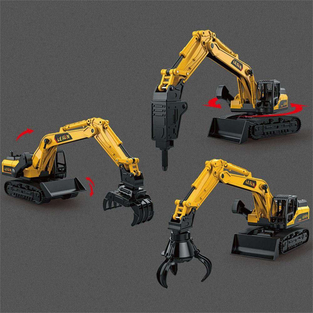 Drill Excavator Engineering Models Cars Vehicle Toy Inertial Truck Toy Children Gift