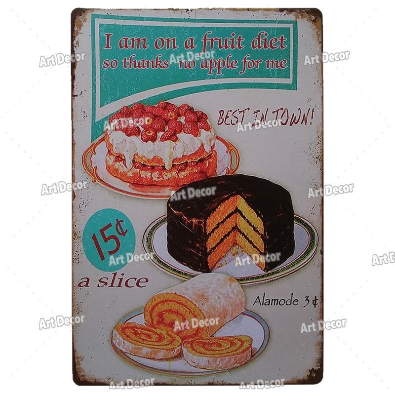 Shabby Chic Popcorn Metal Poster Tin Sign Vintage Cinema Dining Room Decor Plaques Retro Hot Dog Metal Plate Kitchen Accessories