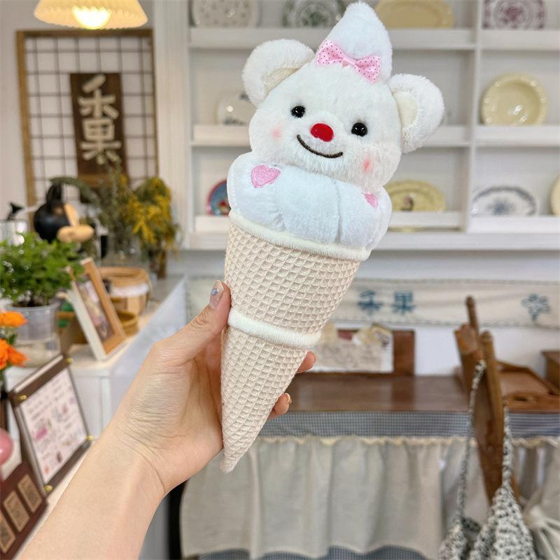 Мультяшный Милый Медвежонок Масло Кукла Мороженое Конус Подушка Игрушка Плюшевая Мороженое Детский Подарок Кукла