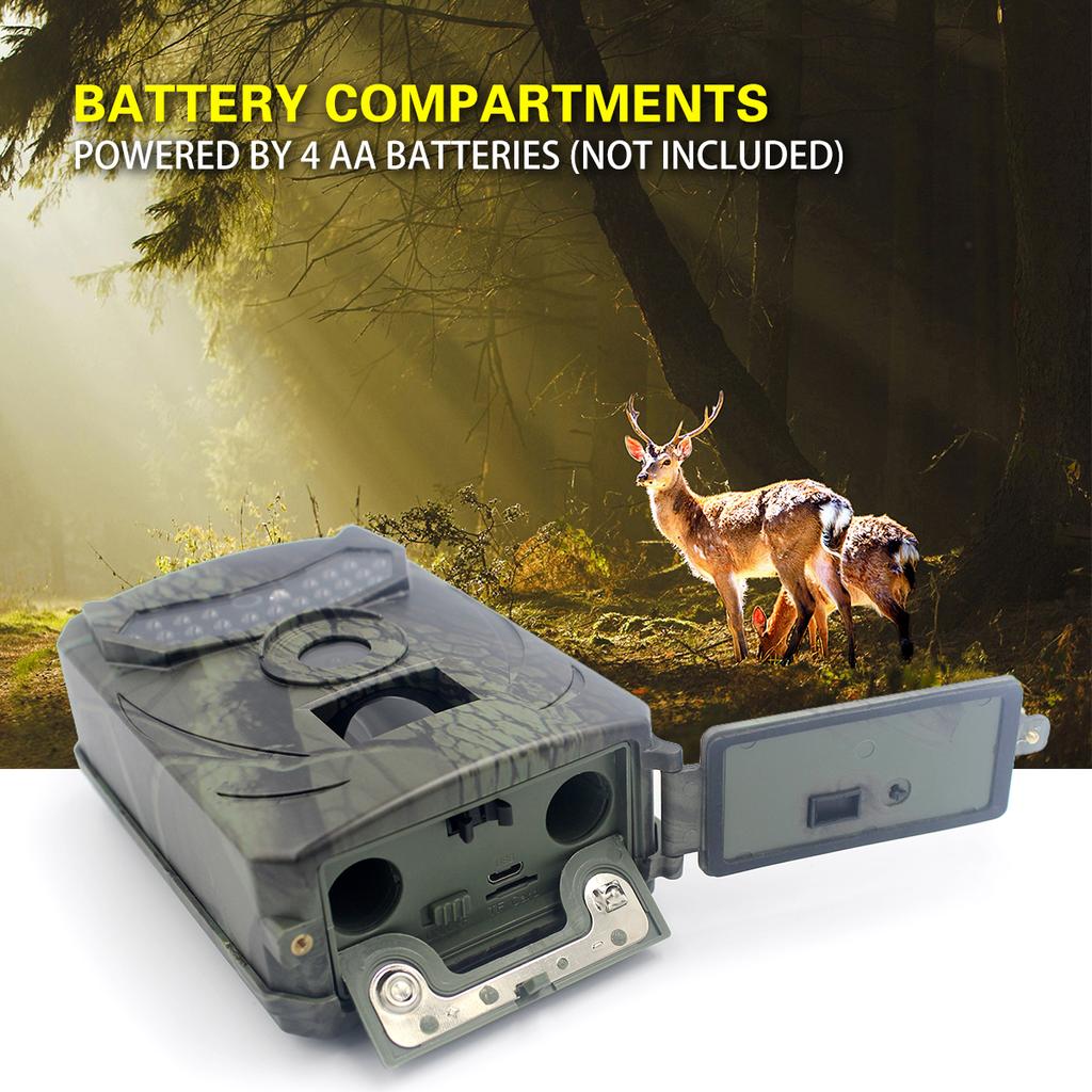 20mp 1080p Охотничья тропа и игровая камера безопасности IP54 Водонепроницаемая уличная инфракрасная камера ночного видения для охоты и разведки