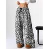 Европейские и американские новые повседневные брюки с леопардовым принтом, широкие брюки