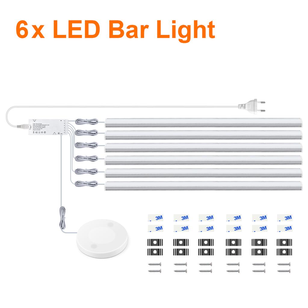 Светодиодная трубчатая лампа с блоком питания 220 В на 12 В, проникающий сенсорный выключатель, датчик взмаха рукой, комнатное освещение для дома, спальни, кухни