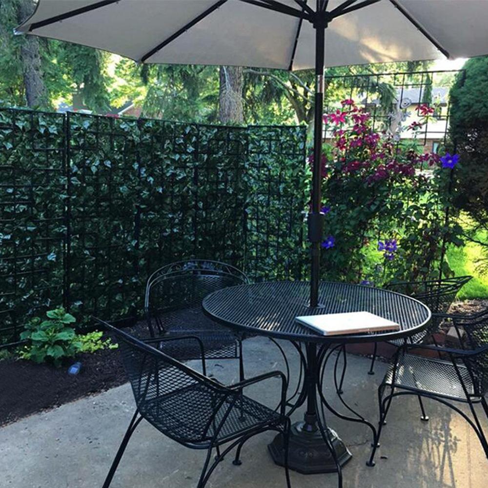 Растения Плюща Искусственные Искусственные Забор для Конфиденциальности Длинный Экран Раздвижной Зеленый Пластик Декор для Дома и Сада Устойчивость к Высоким Температурам