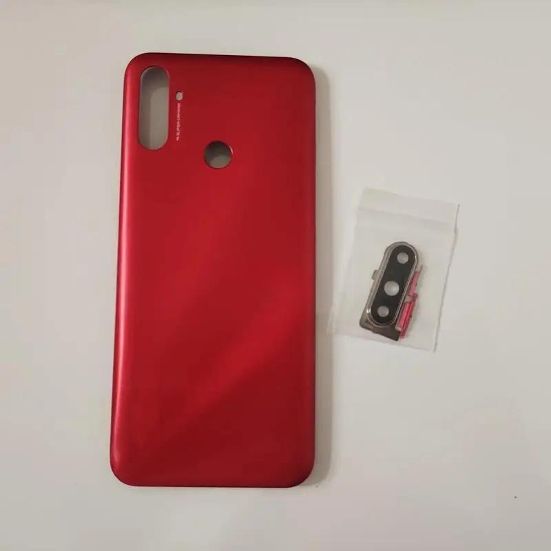 Novaphopat Для Realme C3 RMX2020 Задняя крышка Дверца аккумулятора Задняя панель Задний корпус С линзой камеры и рамкой Боковая кнопка