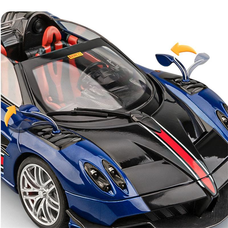 1/18 Pagani Huayra BC Сплав Спортивная Модель Металлическая Литая Модель Гоночного Автомобиля Модели Транспортных Средств Имитация Звука Света Коллекция Игрушка Подарок для Детей