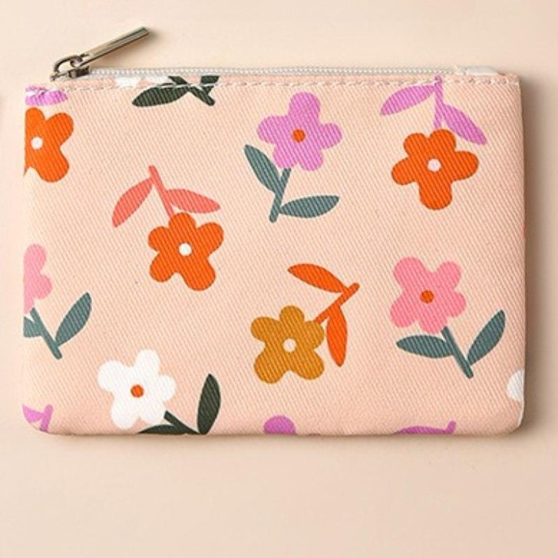 Mini Zipper Coin Purses Canvas Coin Wallet Lady Girls Earphone Coin Key Money Storage Bag Short Pouch Student Card Holder