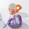 Красочные сахарные тыквы Керамическая кружка Кружка для друга Чашки для кофе Набор чашек Персонализированный подарок Необычная чашка для чая Посуда для напитков Милые кружки
