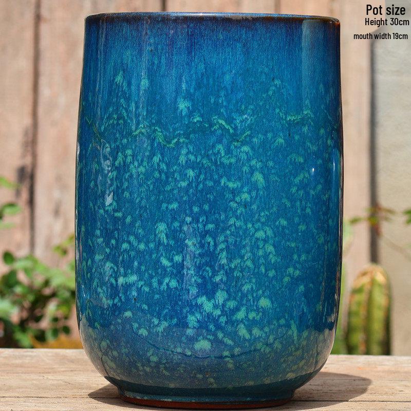 Большой керамический горшок ручной работы для суккулентов и орхидей - Дышащий, Грубозернистый глиняный горшок для бонсай