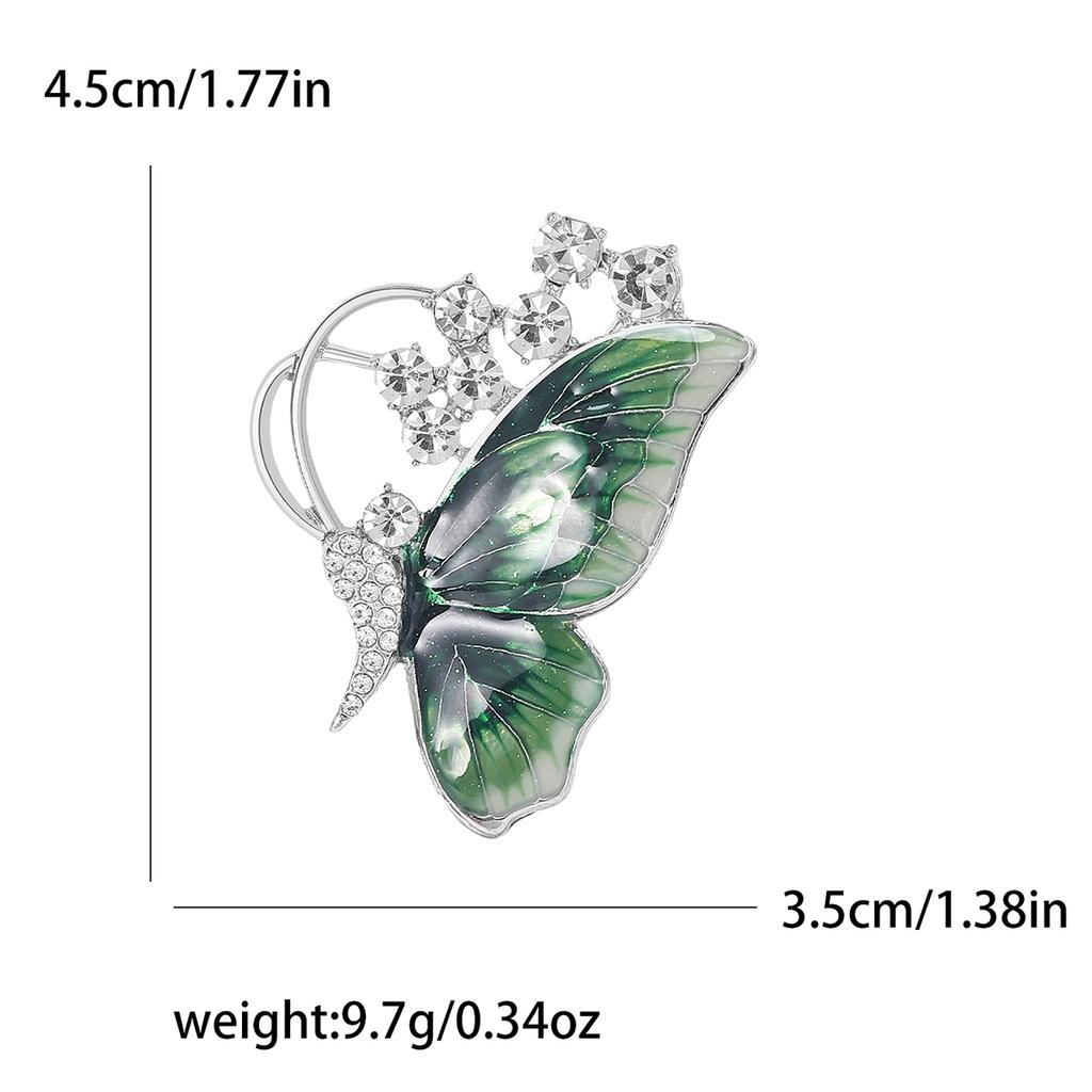 Enamel Butterfly Brooches for Women Unisex Rhinestone Insect Pins Banquet Party Backpack Gifts Jewelry Accessories