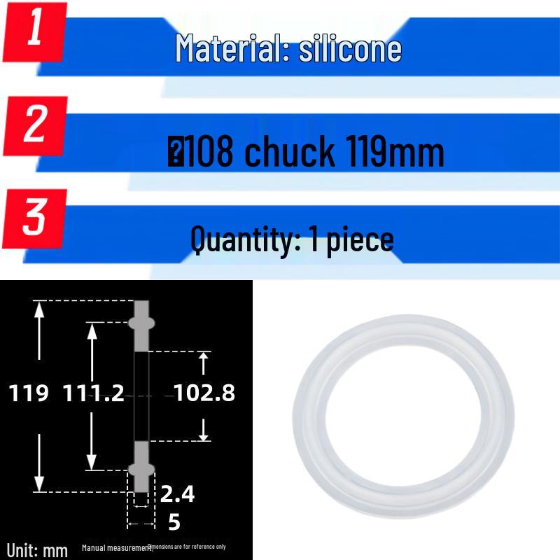 Silicone Quick-Release Sealing Ring & PTFE EPDM Fluoro Rubber Gasket Set