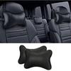 1 Pcs Car Neck Pillows Pu Leather Head Support Protector Black/Red Universal Headrest Backrest Cushion Fit For All