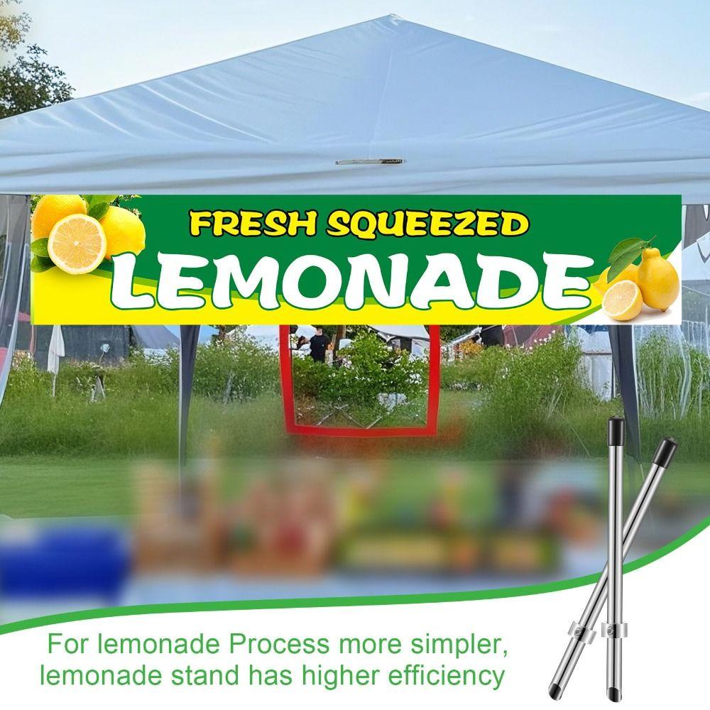 Efficient Straw Puncher Stainless Steel Lemonade Stand Supplies Beverage Mixer for Plastic Lids