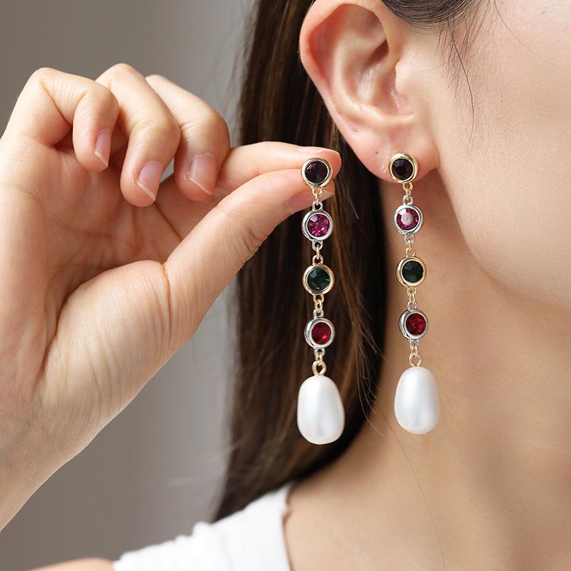 Двухцветное ожерелье и серьги Kenjie из золота и серебра с барочным жемчугом