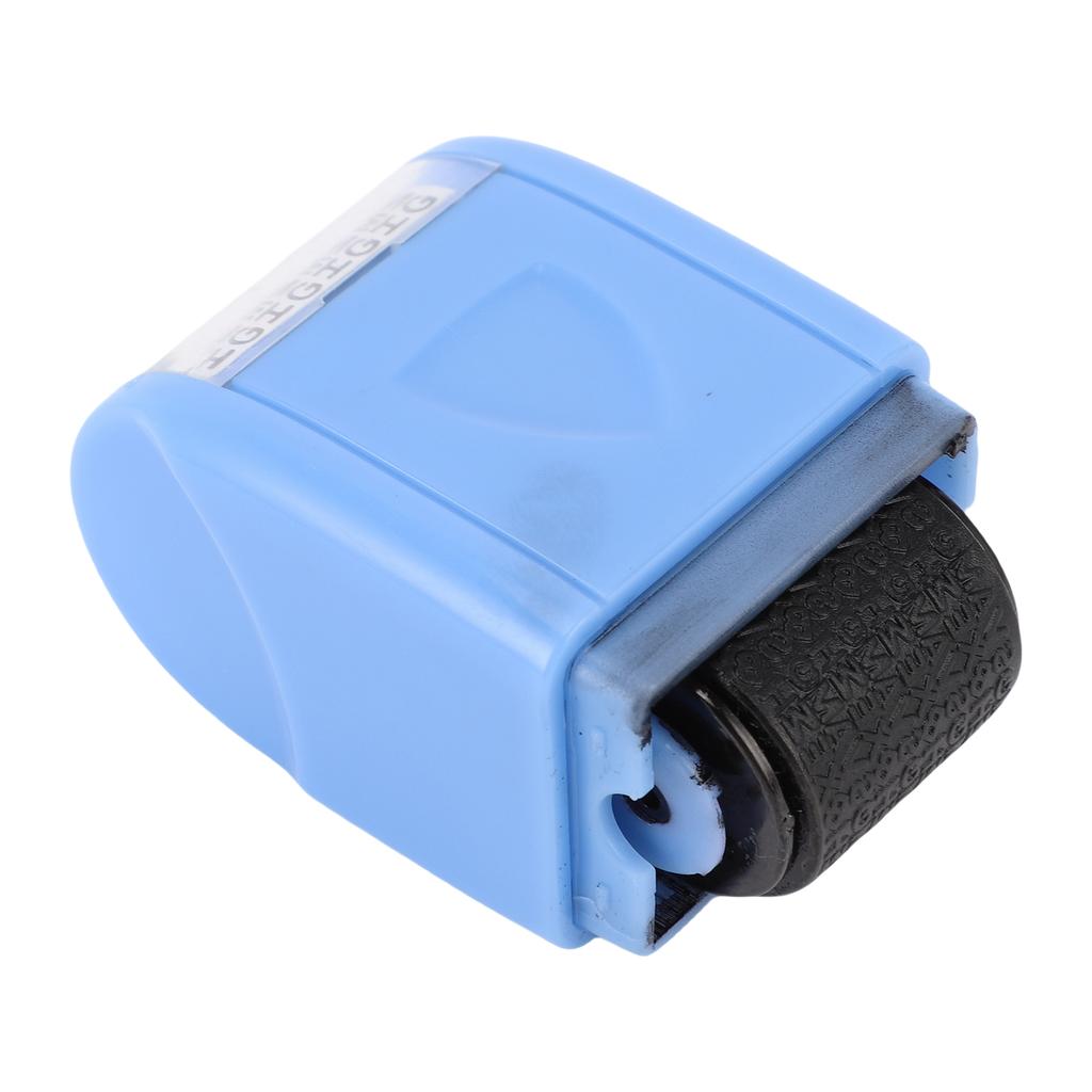 ID Protector Ink Roller Stamp Blue Compact ID Confidential Security Roller for Checks Bank Statements
