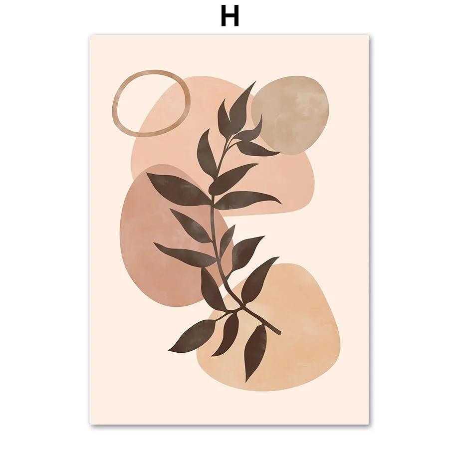 Пейзаж пустыни Бохо Минималистский лист настенное искусство холст картина скандинавский постер и принты настенные картины для гостиной домашний декор