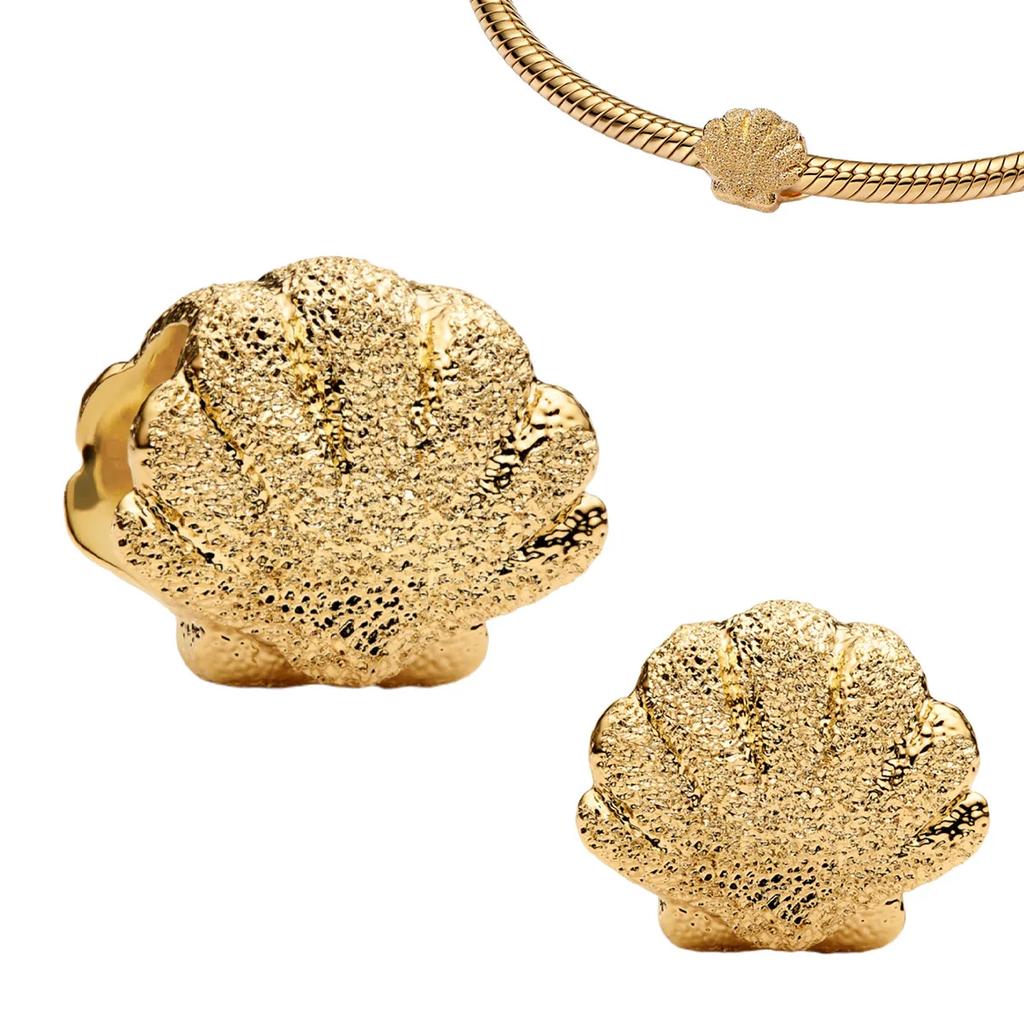 Аутентичные Медные Золотистые Круглые Шармы Лошадь Лев Замок Бусины Браслет Ожерелья Женский Рождество Хэллоуин DIY Подарок