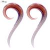 Alisouy 2PCS Red Glass Question Mark Ear Plugs Tunnels Spiral Taper Cartilage Earring Gauges Expander Stretcher Piercing Jewelry