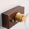 Chende Brass and Wood Retro Wall Light, Stylish Brass and Wood Finish, Single Light, Wall Lamp, E26 Gold, Modern, Indirect Lighting, Installation