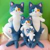 50 см креативная разная кукла-кошка-акула, подушка для сна, кавайная успокаивающая плюшевая игрушка-кошка, длинная полосатая кукла-зажим для ног